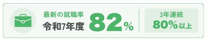 最新の就職率 令和7年度82%